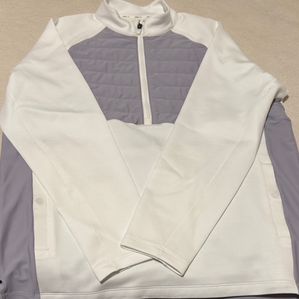 johnnie-O White and Gray Men's Shirt